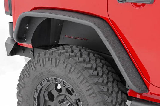 Rough Country | 2007-2018 Jeep Wrangler JK Steel Flat Rear Fender Flares