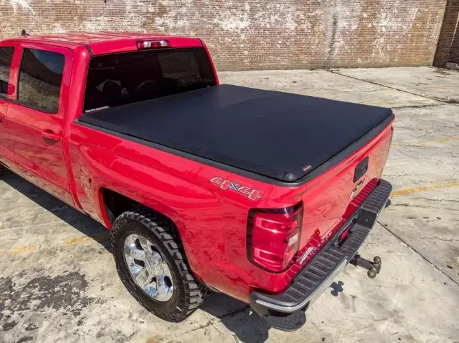 Load image into Gallery viewer, Rough Country | 2014-2018 GM 1500 Silverado / Sierra Soft Tri-Folding Bed Cover - 5&#39; 5 Inch Bed Without Cargo Management System
