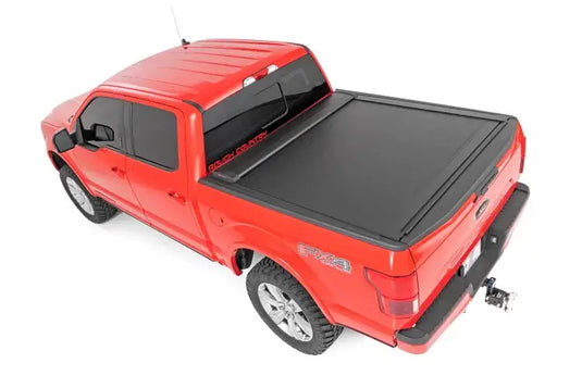 Rough Country | 2022+ Ford F150 Lightning Retractableable Bed Cover - 5' 7 Inch Bed