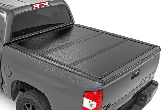 Rough Country | 2007-2021 Toyota Tundra Hard Low Profile Bed Cover - 5' 5 Inch Bed With Cargo Management System