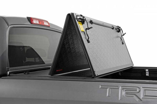 Rough Country | 2007-2021 Toyota Tundra Hard Low Profile Bed Cover - 5' 5 Inch Bed With Cargo Management System