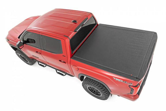 Rough Country | 2022-2023 Toyota Tundra 5' 5 Inch Soft Roll Up Bed Cover Without Factory Cargo Management System