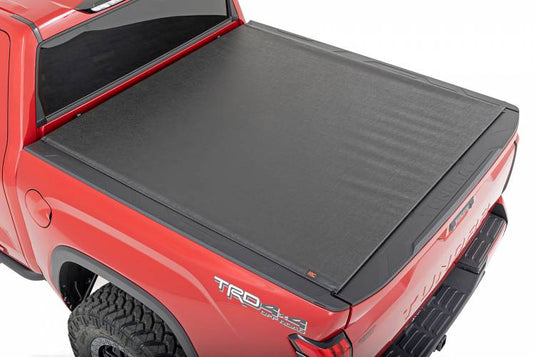 Rough Country | 2022-2023 Toyota Tundra 5' 5 Inch Soft Roll Up Bed Cover With Factory Cargo Management System