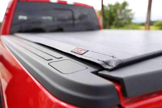 Rough Country | 2022-2023 Toyota Tundra 5' 5 Inch Soft Roll Up Bed Cover Without Factory Cargo Management System