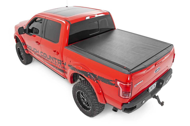 Load image into Gallery viewer, Rough Country | 2015-2023 Ford F150 Soft Roll Up Bed Cover - 5&#39; 5 Inch Bed
