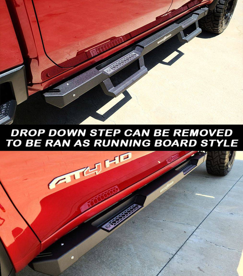 Load image into Gallery viewer, Chassis Unlimited | 2010-2022 Dodge Ram 2500 / 3500 &amp; 2009-2018 1500 Crew Cab Attitude Modular Side Steps | CUB112002

