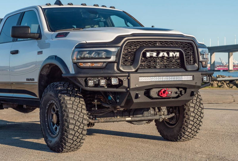 Load image into Gallery viewer, Chassis Unlimited | 2019-2024 Dodge Ram Power Wagon Diablo Front Winch Bumper
