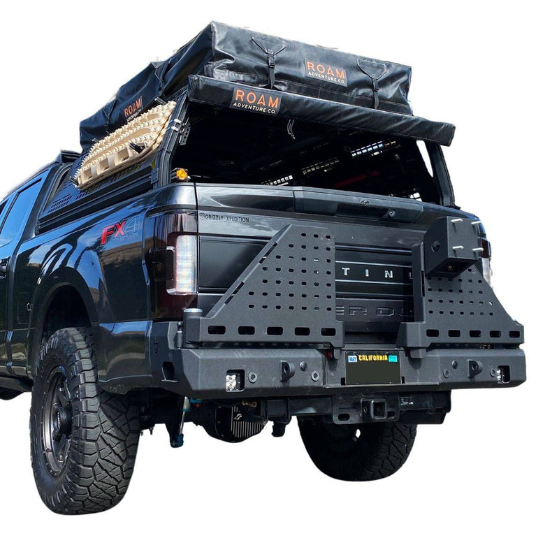 Load image into Gallery viewer, Chassis Unlimited | 2017-2022 Ford Super Duty Dual Swing Out Rear Bumper
