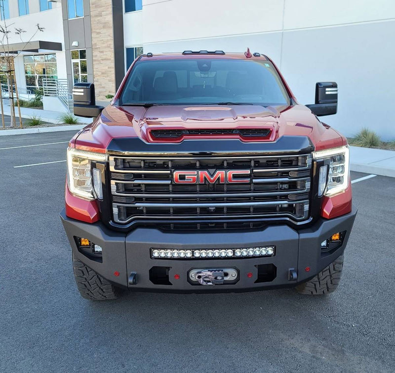 Load image into Gallery viewer, Chassis Unlimited | 2020-2023 GMC Sierra 2500 / 3500 Attitude Series Front Winch Bumper
