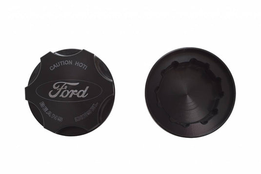 Beans Diesel | Ford Power Stroke Anodized Push On Radiator Cap Cover - New Round