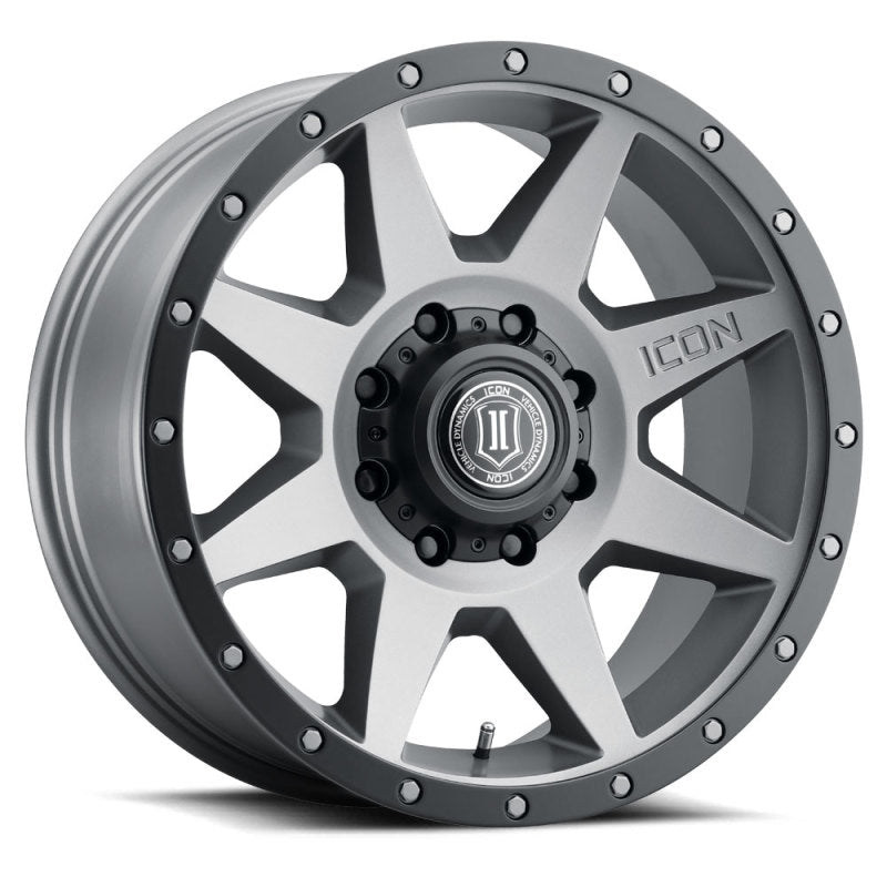 Load image into Gallery viewer, ICON Rebound 20x9 8x6.5in 12mm Offset 5.5in BS Titanium Wheel

