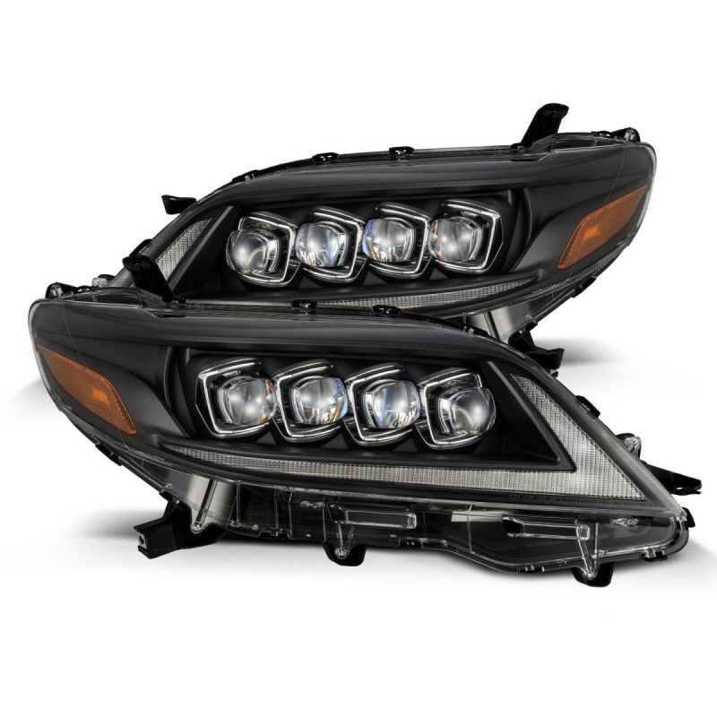 Load image into Gallery viewer, AlphaRex 2011+ Toyota Sienna NOVA LED Proj Headlights Plank Style Black w/Activ Light/Seq Signal/DRL
