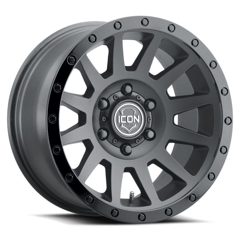 Load image into Gallery viewer, ICON Compression 17x8.5 6x5.5 0mm Offset 4.75in BS 106.1mm Bore Double Black Wheel
