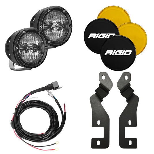 Rigid Industries | 2021+ Ford Bronco A-Pillar Light Mount Kit - Includes 4 Inch 360-Series - Drive Beam