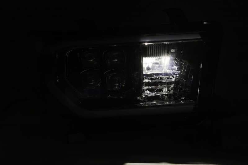 Load image into Gallery viewer, AlphaRex 08-13 Toyota Sequoia? NOVA LED Proj Headlights Plank Style Alpha Black w/Activation Light
