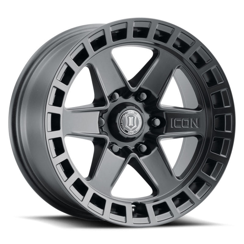 Load image into Gallery viewer, ICON Raider 17x8.5 6x5.5 0mm Offset 4.75in BS Satin Black Wheel
