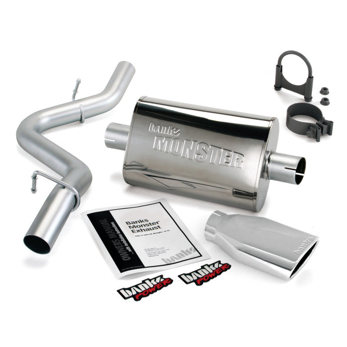Banks Power | 1997-1999 Jeep 2.5 / 4.0L Wrangler Slip Fit Cat Monster Exh Sys - SS Single Exh With Chrome Tip