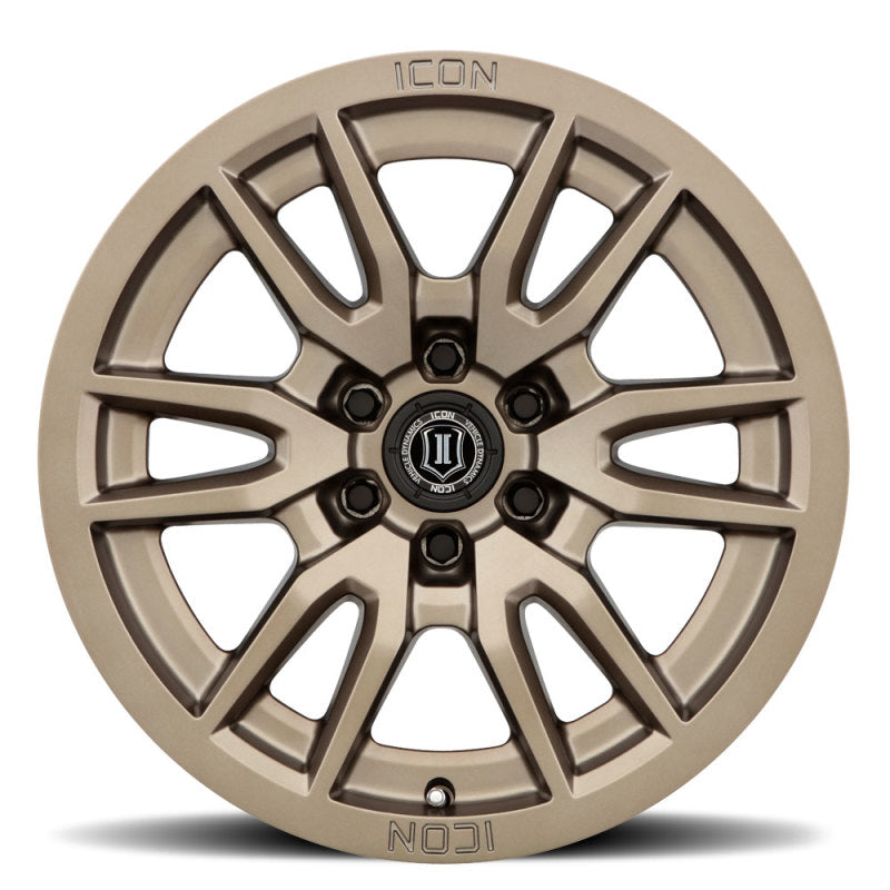 Load image into Gallery viewer, ICON Vector 6 17x8.5 6x5.5 25mm Offset 5.75in BS 93.1mm Bore Bronze Wheel
