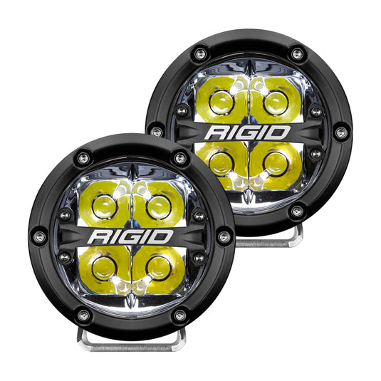 Rigid Industries | 360-Series 4 Inch LED Off-Road Spot Beam - White Backlight (Pair)