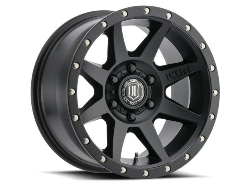 Load image into Gallery viewer, ICON Rebound 17x8.5 6x120 0mm Offset 4.75in BS 67mm Bore Satin Black Wheel
