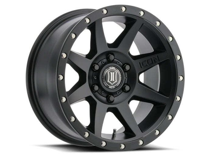 ICON Rebound 17x8.5 5x5 -6mm Offset 4.5in BS 71.5mm Bore Satin Black Wheel