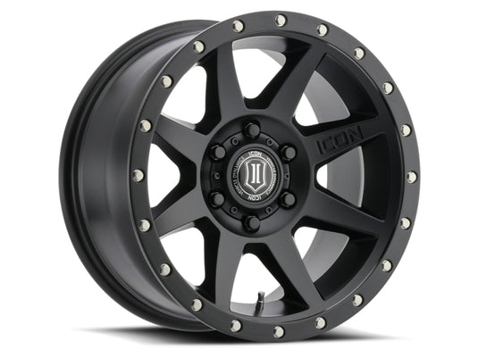 ICON Rebound 17x8.5 6x5.5 25mm Offset 5.75in BS 95.1mm mm Bore Satin Black Wheel