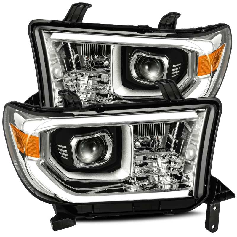 Load image into Gallery viewer, AlphaRex 07-13 Toyota Tundra PRO-Series Projector Headlights Plank Style Chrome w/Activation Light
