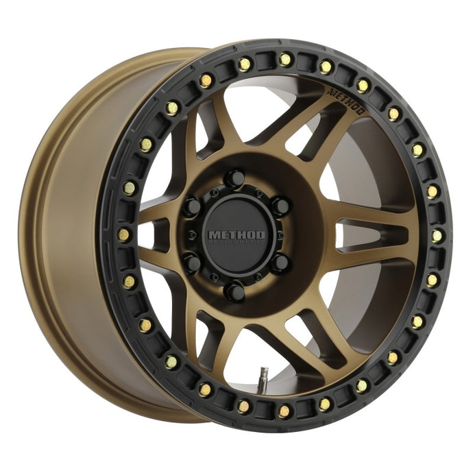 Method | MR106 Beadlock 17x9 -44mm Offset 5x5 71.5mm CB Method | Bronze w/BH-H24125 Wheel