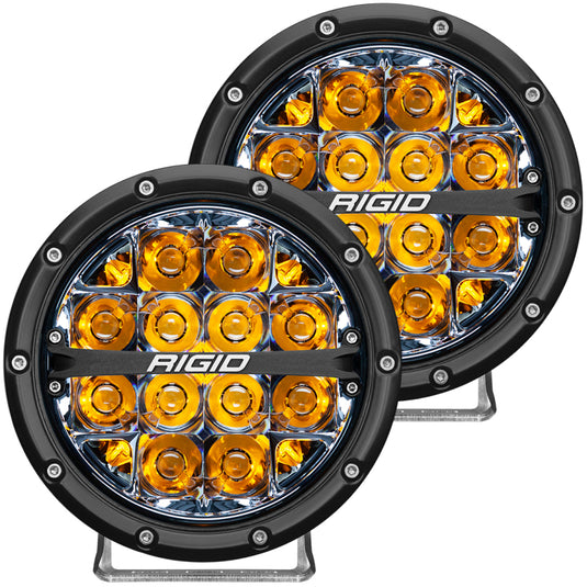 Rigid Industries | 360-Series 6 Inch LED Off-Road Spot Beam - Amber Backlight (Pair)