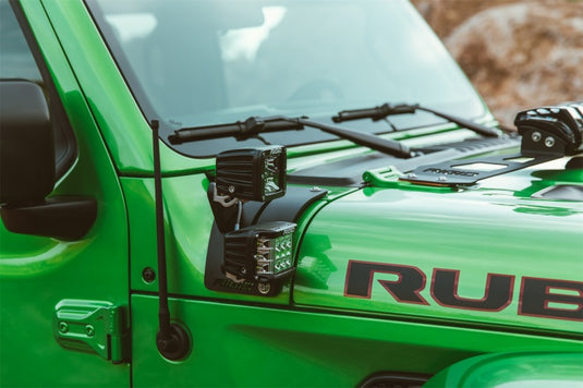Rigid Industries | 2018+ Jeep Wrangler JL - Cowl Mount Short Extension Arm Kit
