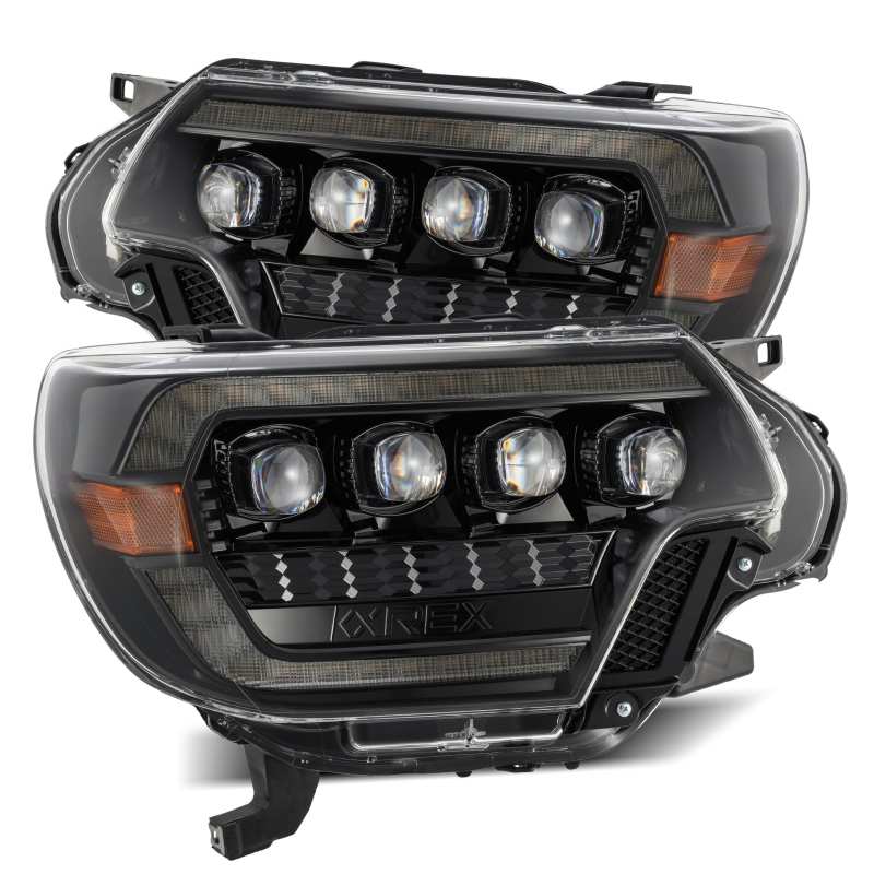 Load image into Gallery viewer, AlphaRex 12-15 Toyota NOVA LED Proj Headlights Plank Style Alpha Blk w/Activ Light/Seq Signal/DRL
