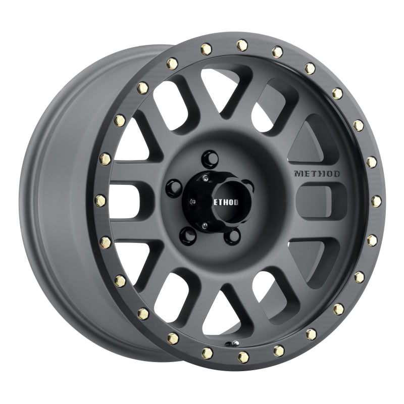 Load image into Gallery viewer, Method | MR309 Grid 17x8.5 0mm Offset 5x5 94mm CB Titanium/Black Street Loc Wheel
