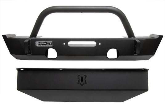 ICON 2018+ Jeep Wrangler JL / 2020+ JT Front Impact Bumper w/Skid Plate