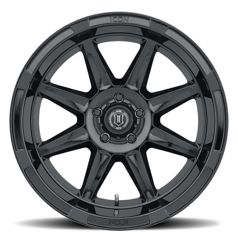 Load image into Gallery viewer, ICON Bandit 20x10 5x5 -24mm 4.5in BS 71.50mm Bore Gloss Black Wheel
