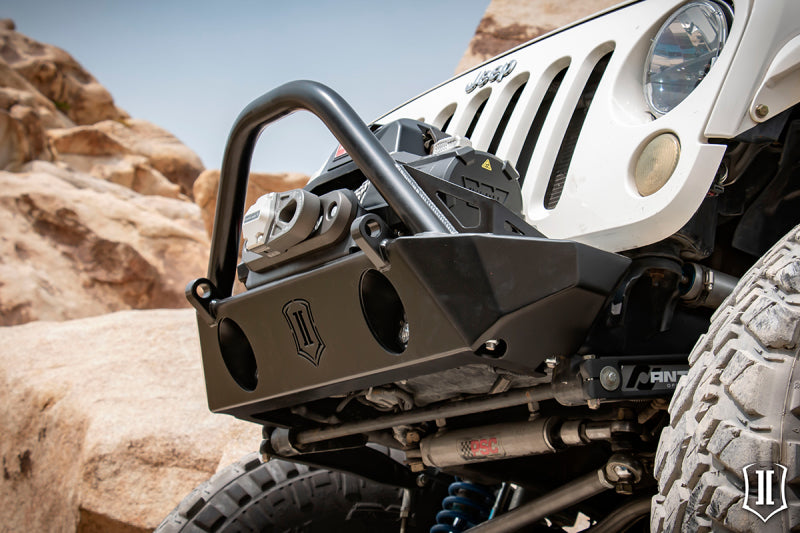 Load image into Gallery viewer, ICON 07-18 Jeep Wrangler JK Comp Series Front Bumper w/Fogs/Bars/Tabs
