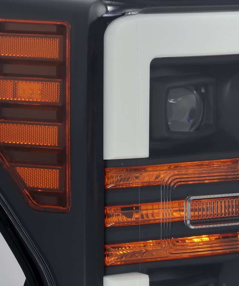 Load image into Gallery viewer, AlphaRex 17-19 Ford F-250 SD PRO-Series Proj Headlight Plnk Style Matte Blk w/Activ Light/Seq Signal
