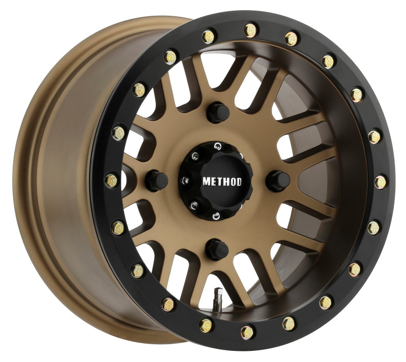 Load image into Gallery viewer, Method | MR406 UTV Beadlock 14x8 4+4/-2mm Offset 4x156 132mm CB Method | Bronze w/Matte Black Ring Wheel
