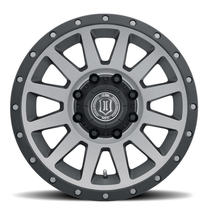 Load image into Gallery viewer, ICON Compression HD 18x9 8x6.5 12mm Offset 5.5in BS Titanium Wheel
