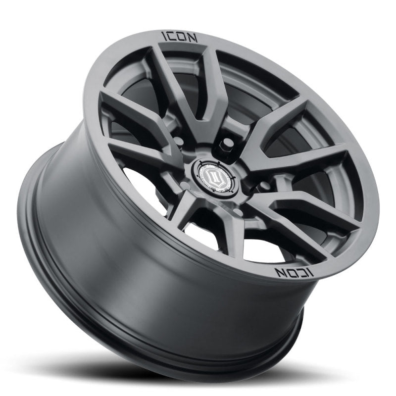 Load image into Gallery viewer, ICON Vector 5 17x8.5 5x150 25mm Offset 5.75in BS 110.1mm Bore Satin Black Wheel
