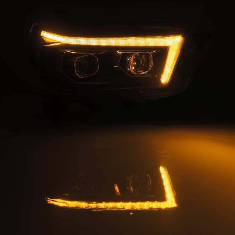 Load image into Gallery viewer, AlphaRex 10-13 Toyota 4Runner LUXX LED Proj Headlights Plank Style Black w/Seq Signal/DRL
