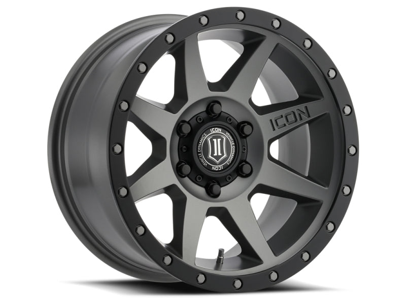 Load image into Gallery viewer, ICON Rebound Pro 17x8.5 6x5.5 0mm Offset 4.75in BS 106.1mm Bore Titanium Wheel
