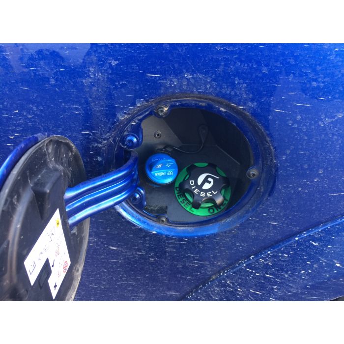 Load image into Gallery viewer, Fleece | 2013-2018 Dodge Ram 6.7L Cummins Black Anodized Billet Fuel Cap
