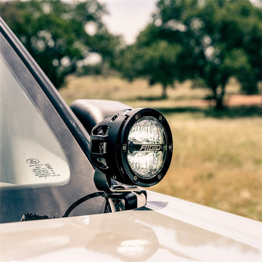 Rigid Industries | 2021+ Ford Bronco A-Pillar Light Mount Kit - Includes 4 Inch 360-Series - Drive Beam