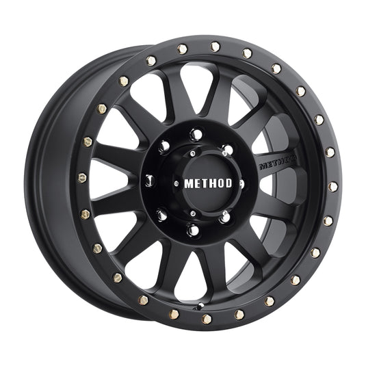 Method | MR304 Double Standard 18x9 +18mm Offset 8x6.5 130.81mm CB Matte Black Wheel Set *OPEN BOX*