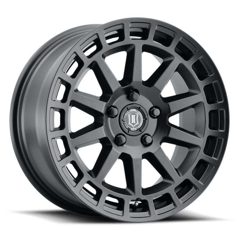Load image into Gallery viewer, ICON Journey 17x8 5x4.5 38mm Offset 6in BS Satin Black Wheel
