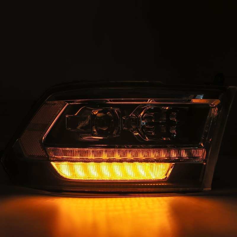 Load image into Gallery viewer, AlphaRex 09-18 Dodge Ram 1500HD PRO-Series Proj Headlight Plnk Style Blk w/Chrm Acc w/Seq Signal/DRL
