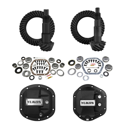 Yukon Gear | Jeep Wrangler JK Stage 2 Master Overhaul Kit With Differential Covers - 4.88 Ratio