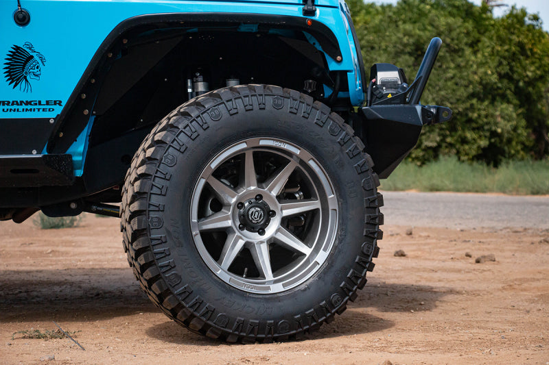 Load image into Gallery viewer, ICON Bandit 20x10 5x5 -24mm 4.5in BS 71.50mm Bore Gun Metal Wheel
