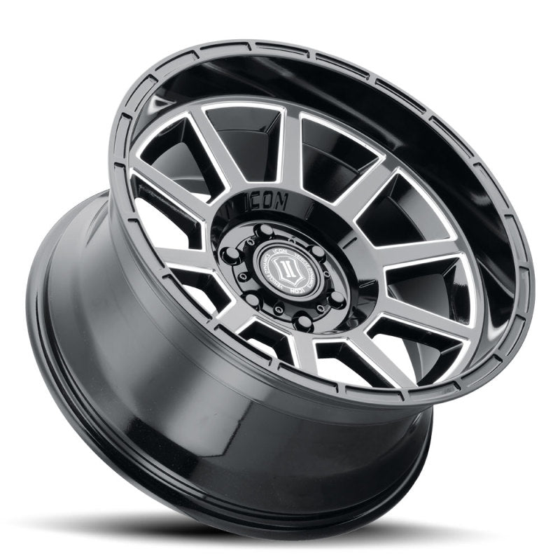 Load image into Gallery viewer, ICON Recoil 20x10 6x5.5 -24mm Offset 4.5in BS Gloss Black Milled Spokes Wheel
