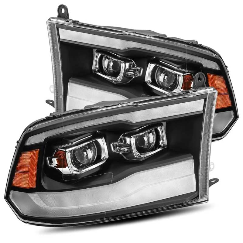 Load image into Gallery viewer, AlphaRex 09-18 Dodge Ram 1500HD PRO-Series Projector Headlights Plank Style Black w/Seq Signal/DRL
